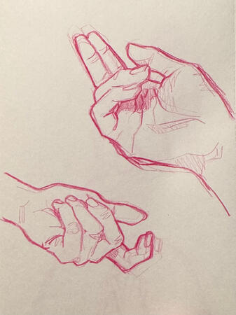 practicing hands